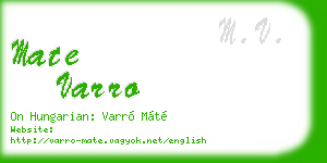 mate varro business card